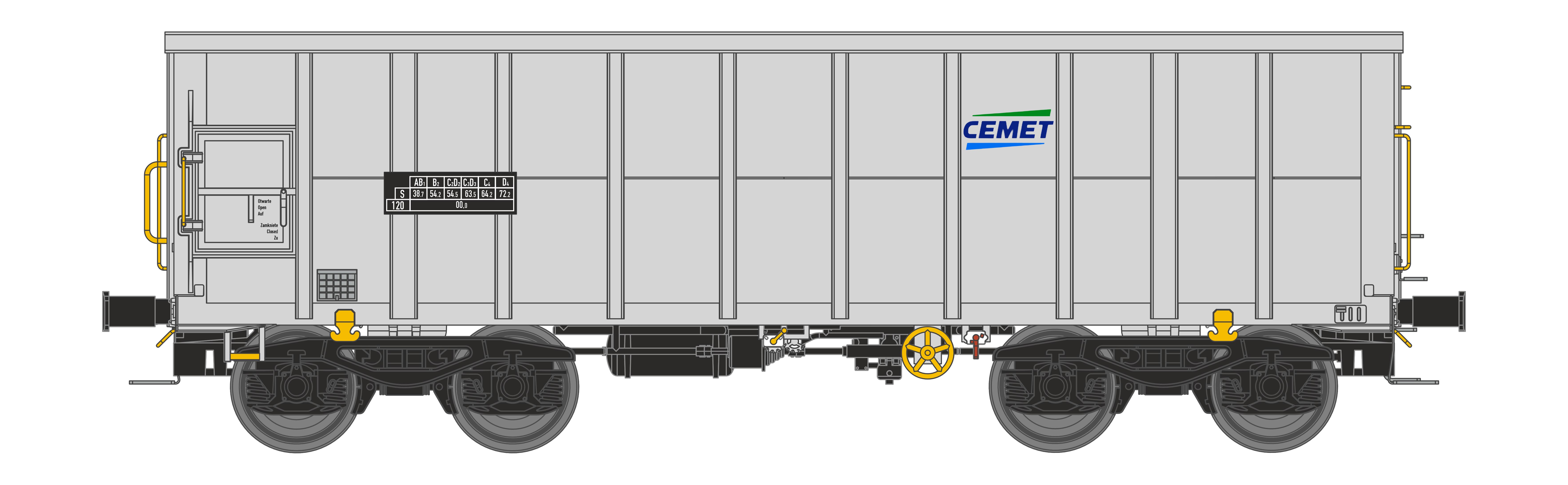 NME 543641 CEMET Off. Güterwag. Eamnos 11,3m Ep.6