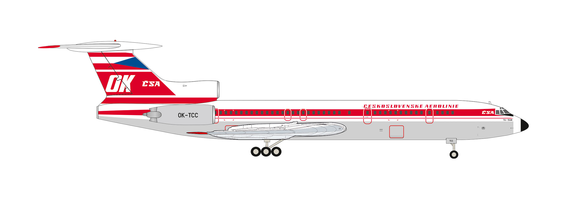 574051 Tupolev TU-154M CSA Czechoslovak