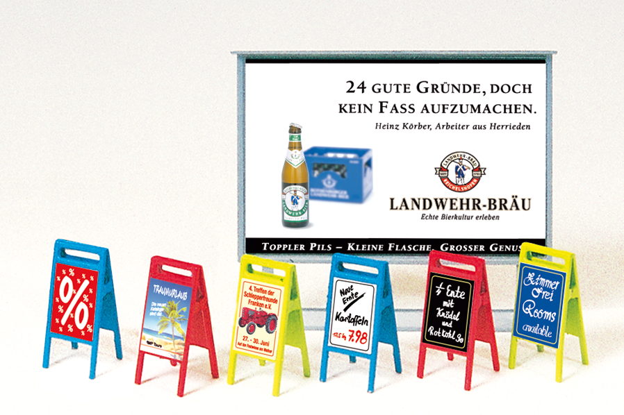 17208 Plakattafel, Werbeschilder. Bausatz