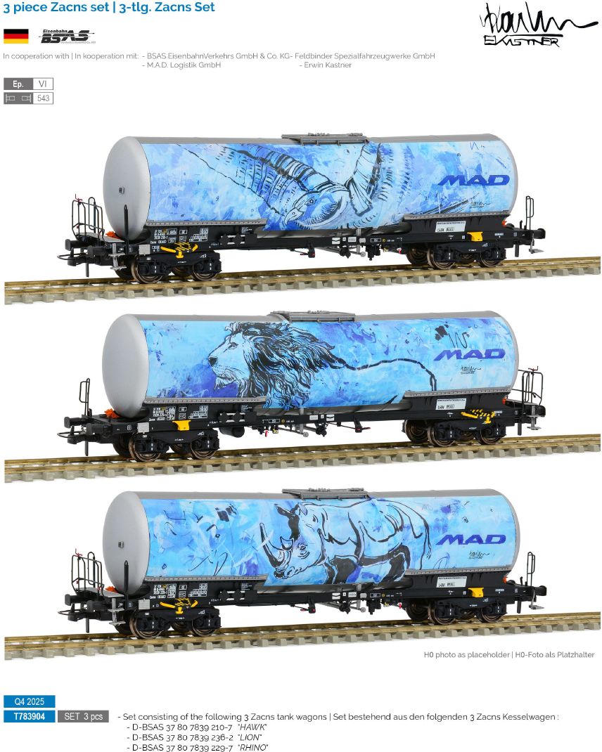 Sudexpress T783904 BSAS MAD Kesselwagen-Set 3-tlg. Ep.6