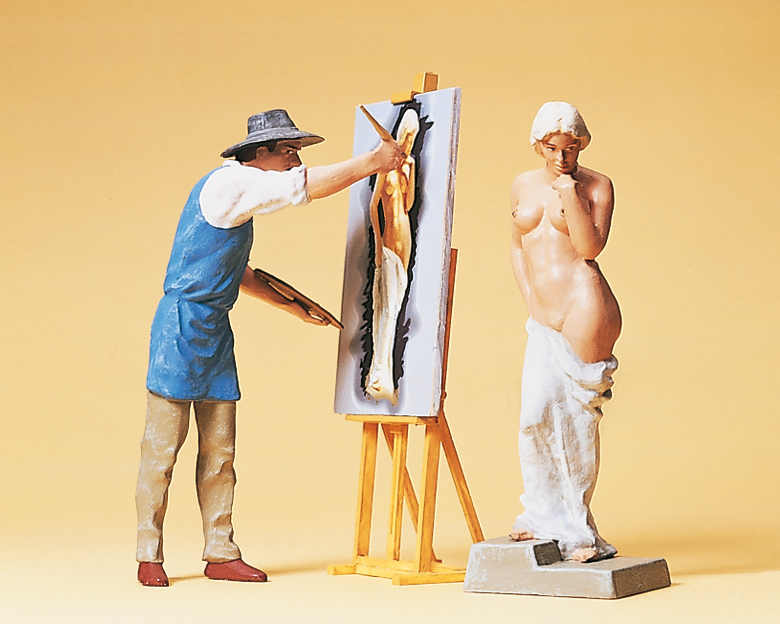 Preiser 45095 Kunstmaler und Modell