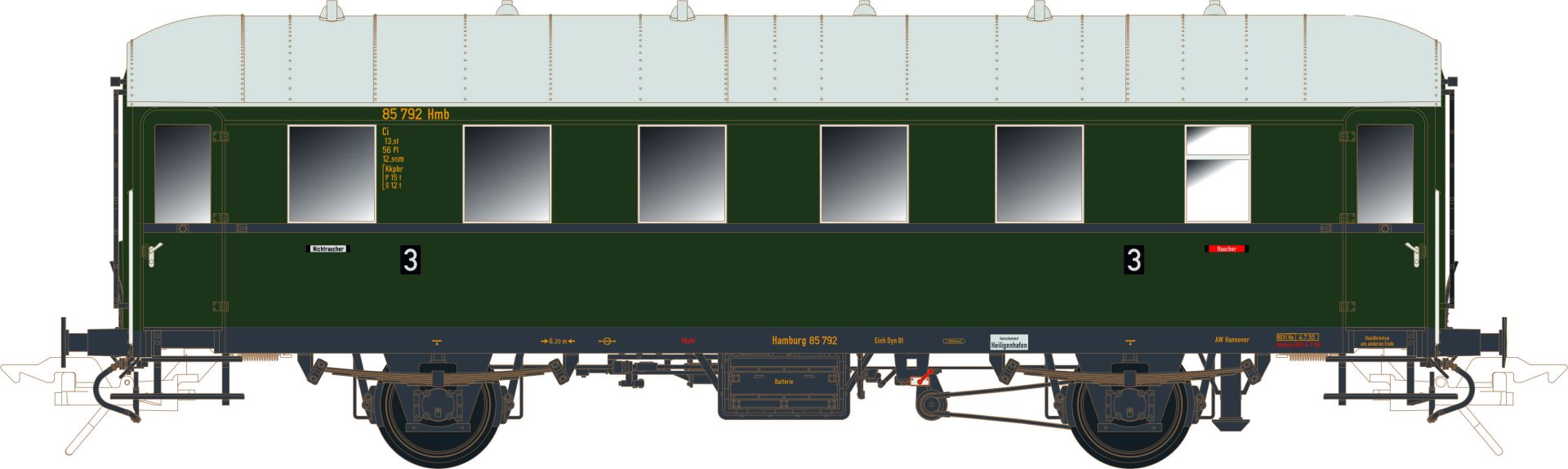 41128-01 DB Einheitsnebenbahnwagen Ci-33 3. Ep.3