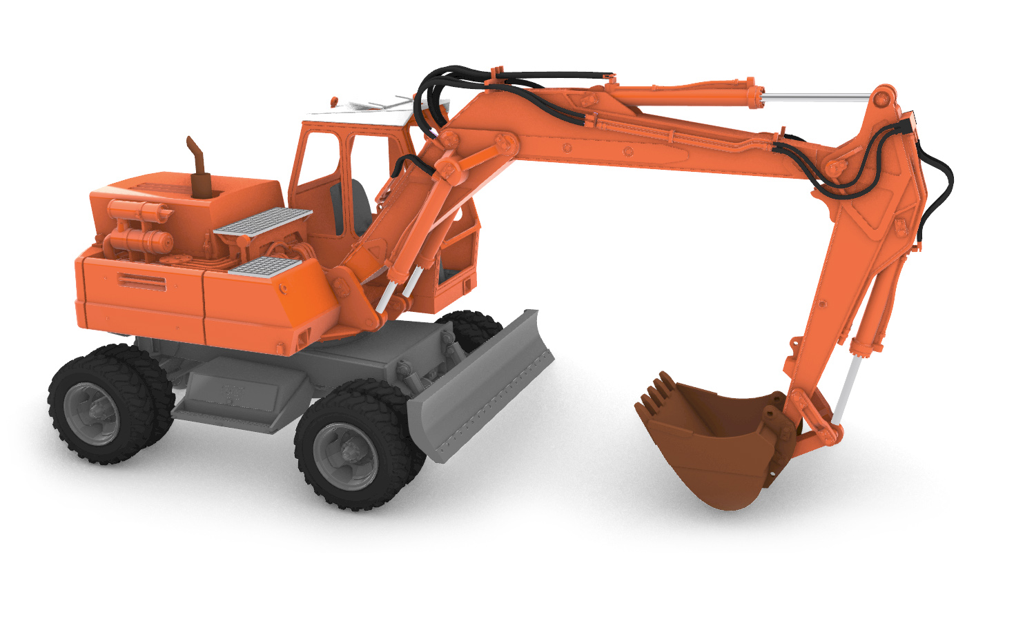 387.633 Atlas 1302 Bagger orange