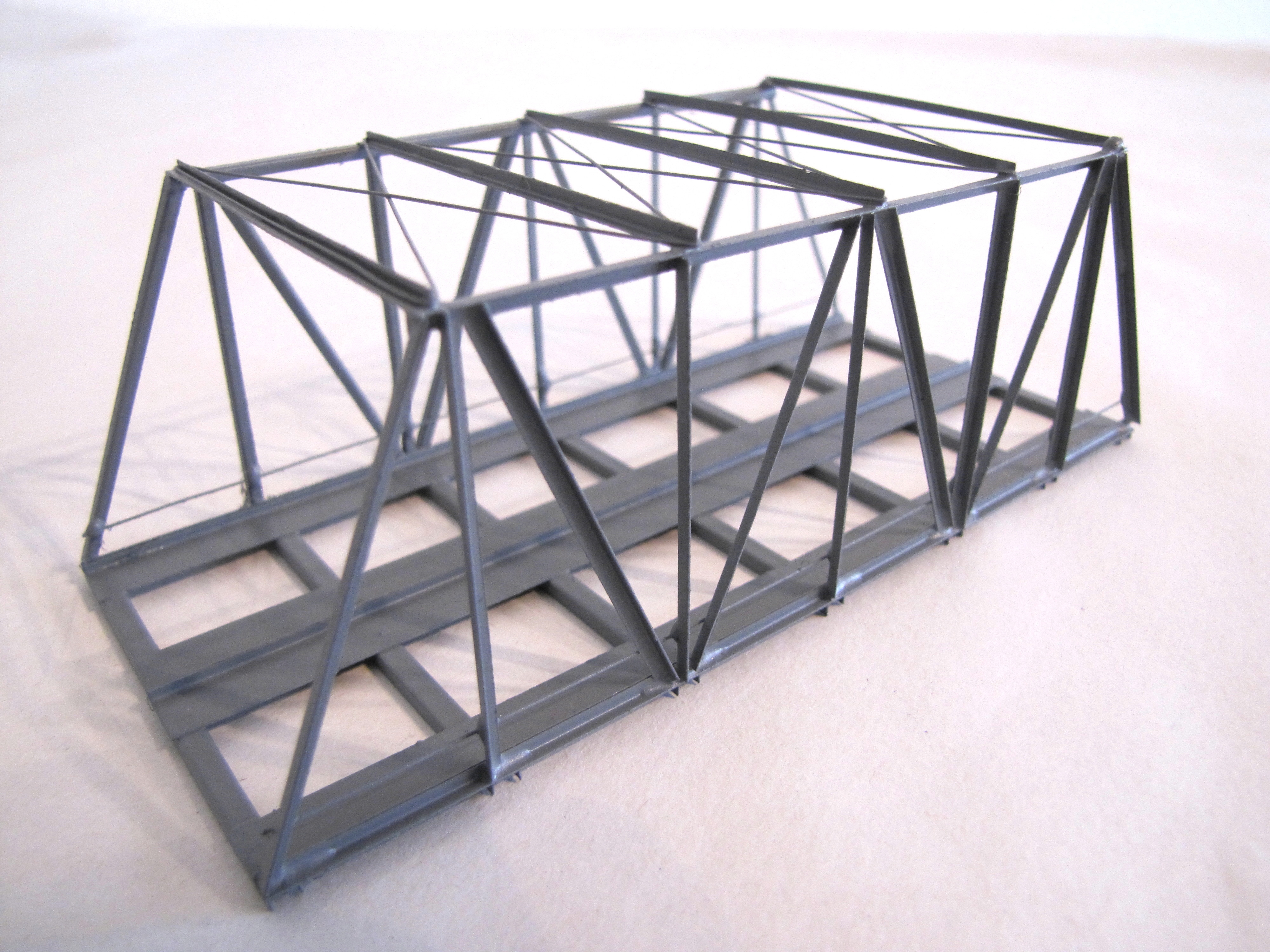 Hack KN12-2 Kastenbrücke 12 cm 2-gleisig, grau