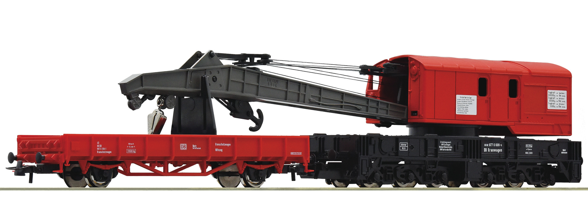Roco 56240 DBAG Kranwagen mit Schutzwagen Ep.5