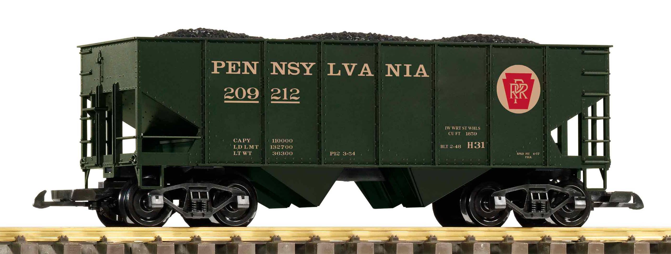 38955 PRR Schüttgutwagen mit Kohleladung