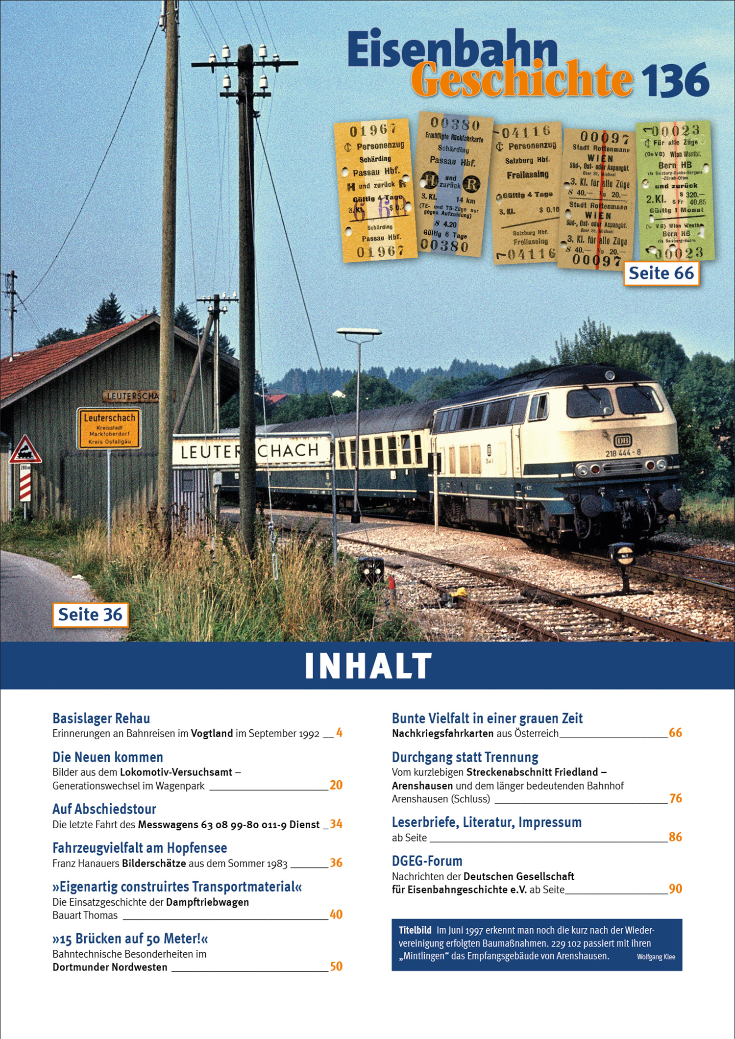DGEG 136 Eisenbahn Geschichte Nr. 136