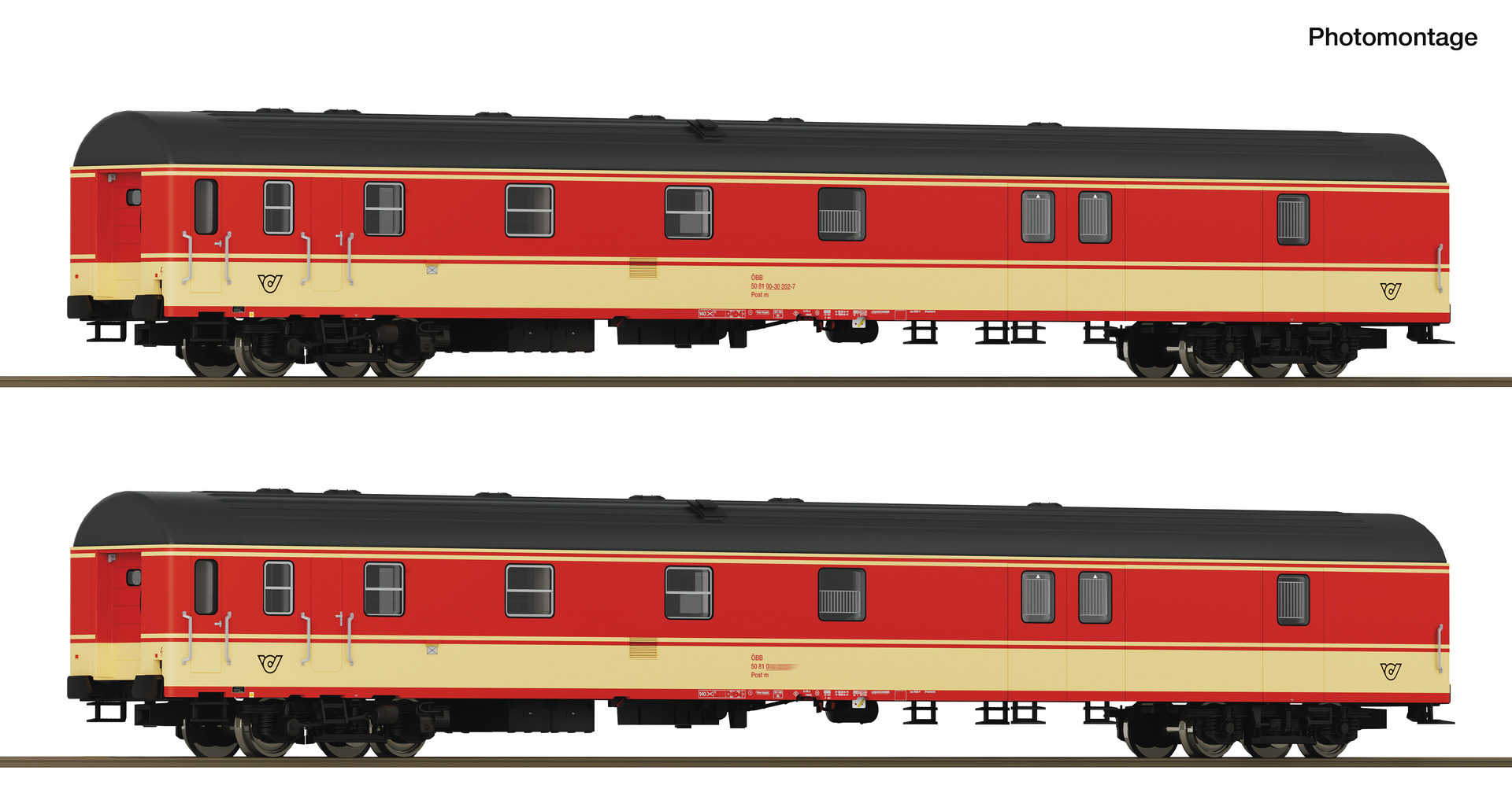 Roco 6210180 ÖBB Bahnpostwagen Set 2tlg. Ep.4/5