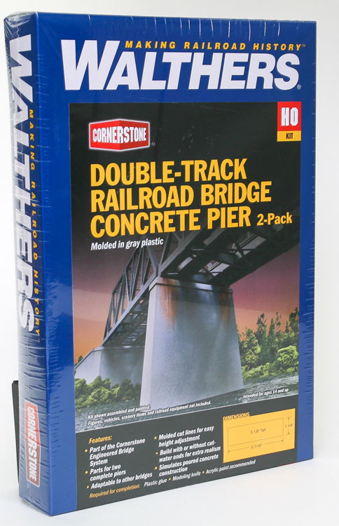 Walthers 4552 Dbl-Trk Cncrt Piers 2/
