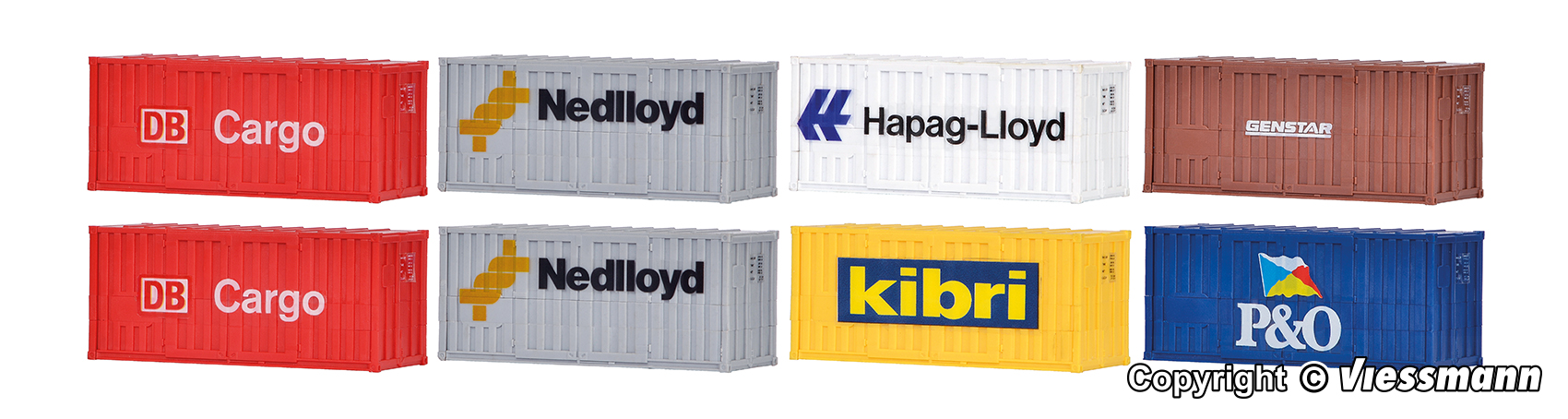 Kibri 10924 20-Fuß-Container, 8 St.