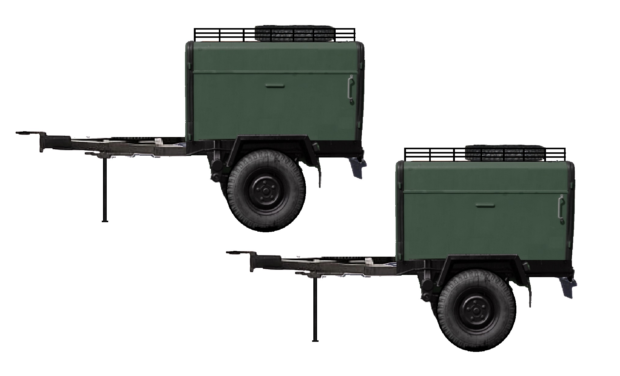 NA88331 Anhänger HL10 Kasten Dachträger Militär