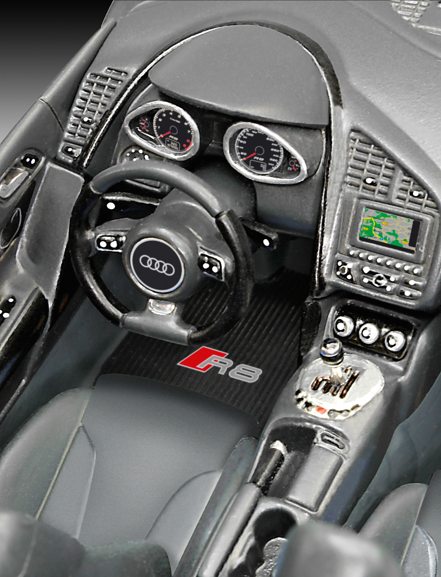 Revell 07057 Audi R8 matt schwarz