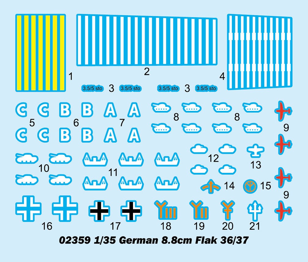 Trumpeter 752359 German 8.8cm Flak 36/37 02359