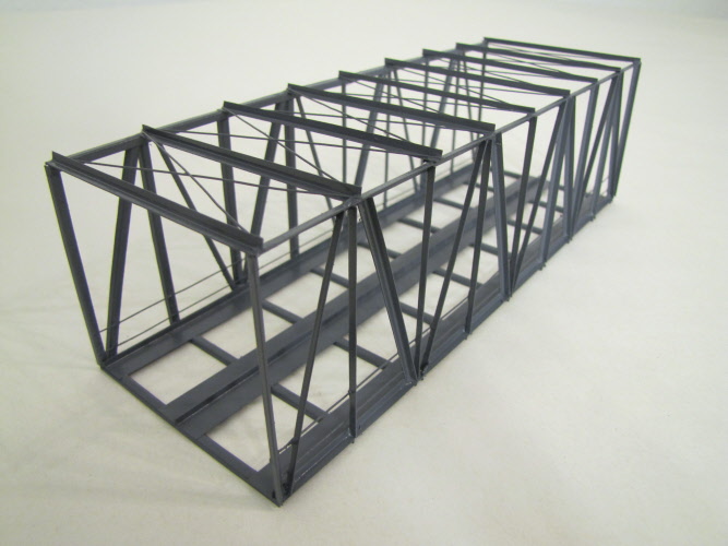 Hack KT23R-2 Kastenbrücke gerade 22,8cm, 2-gleisig,