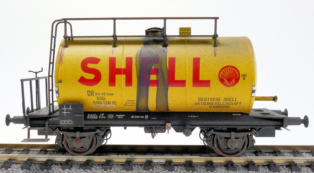 Exact-train 22056 DR Brit-US-Zone Kesselwag. "SHELL" Ep.3a