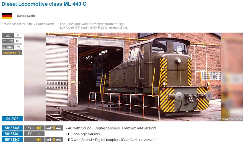 S0183340 Bundeswehr Diesellok ML 440 C Ep.5