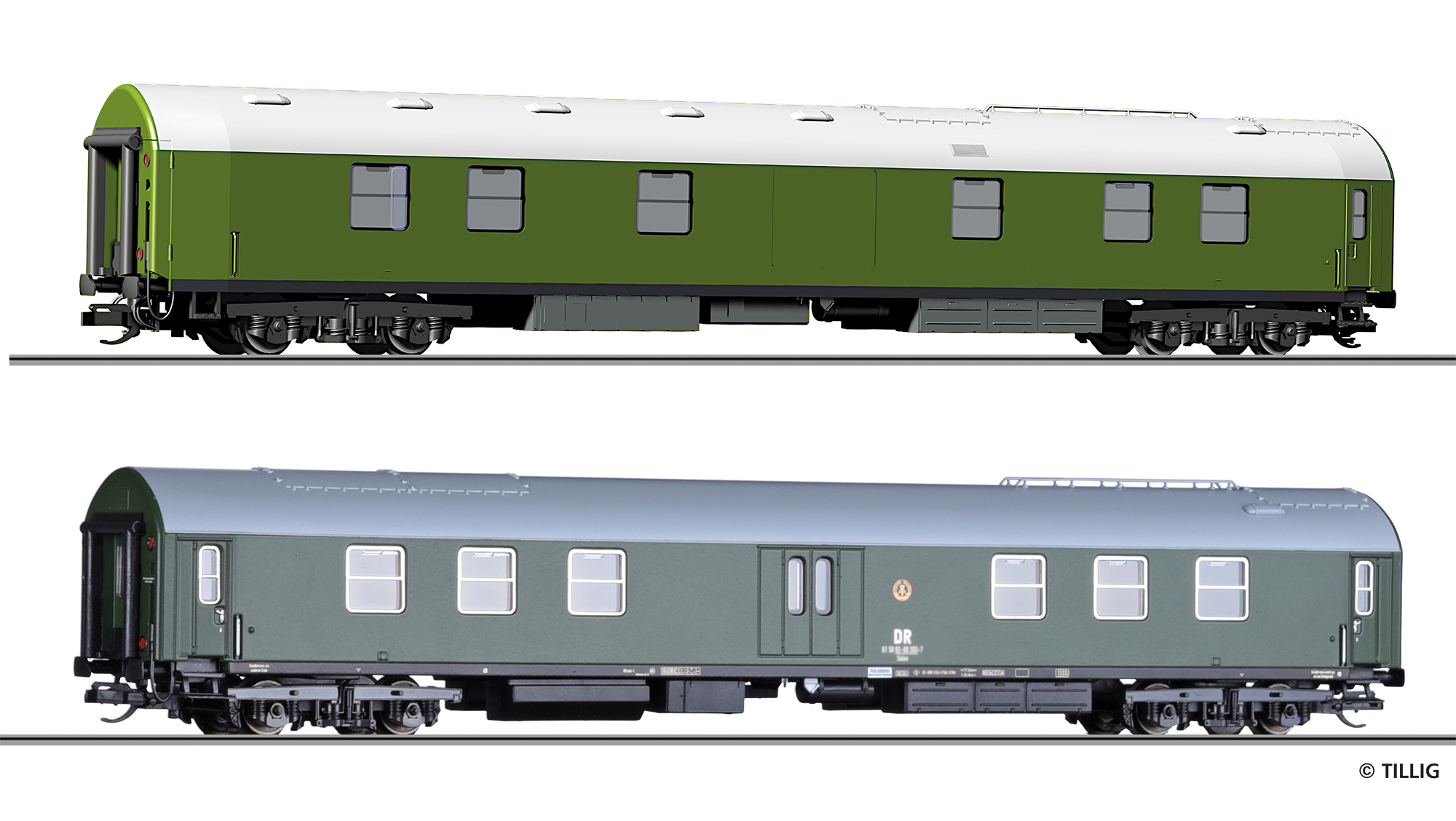 Tillig 01086 DR Salonwagenzug Set 2-tlg. Ep.4