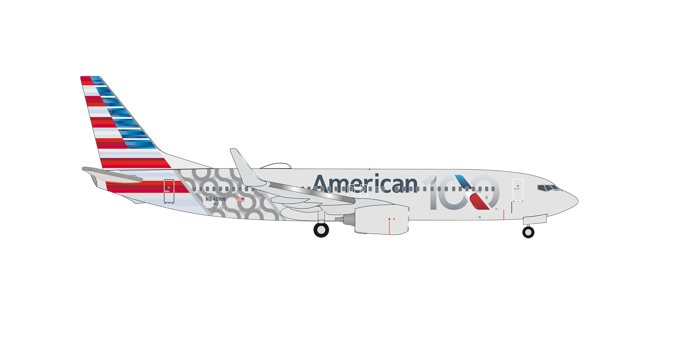539579 Boeing 737-800 American Airlines/100 Jah