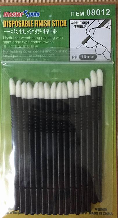 08012 Einwegsticks mit Wattepad, 12 Stück