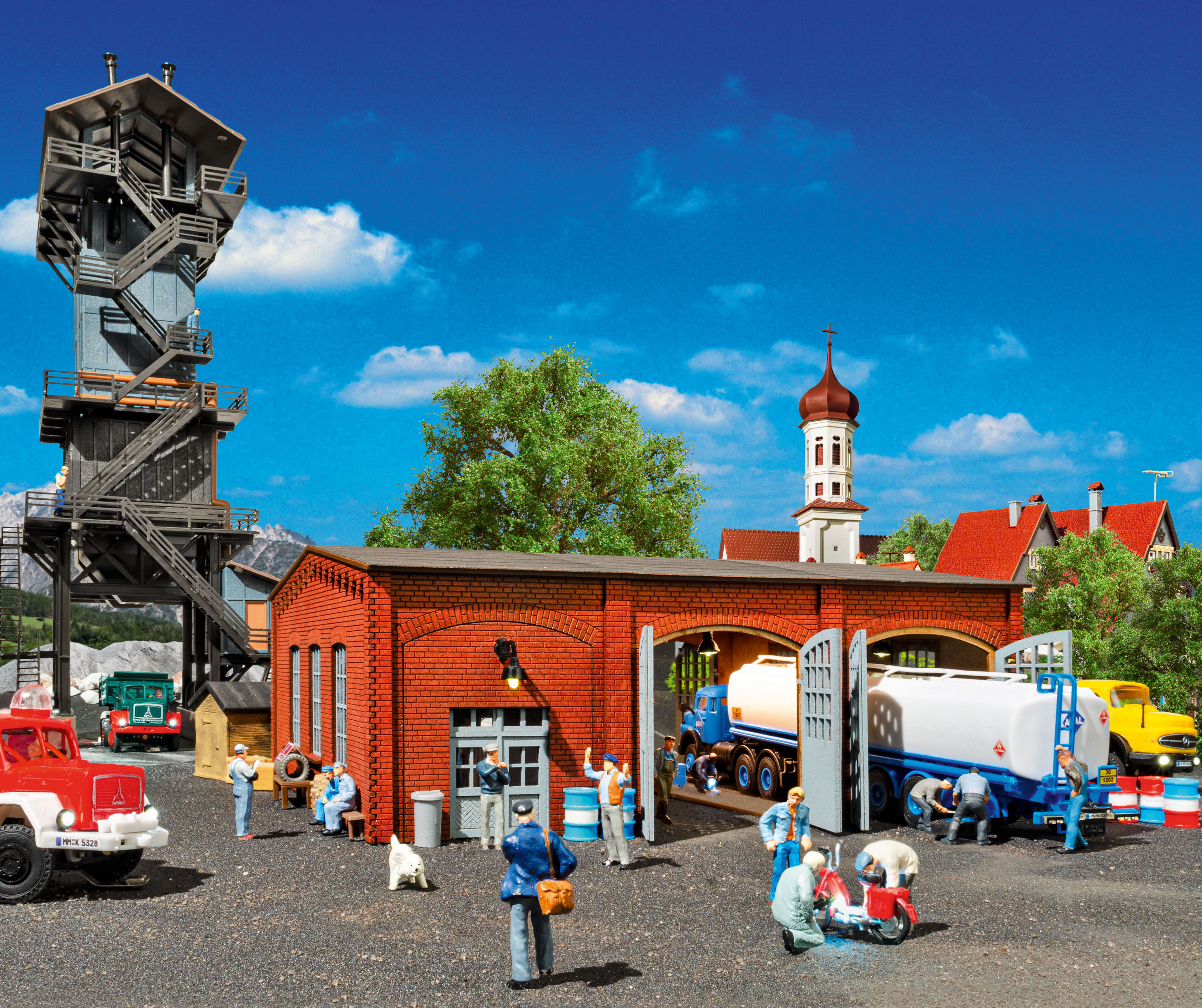45642 H0 LKW-Werkstatt - Polyplate