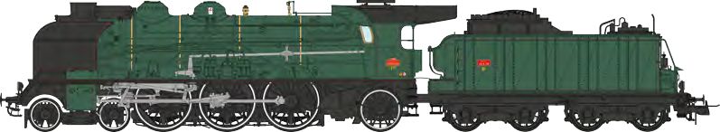 MB-209SAC SNCF Dampflok 231 G 222 TOURS AC