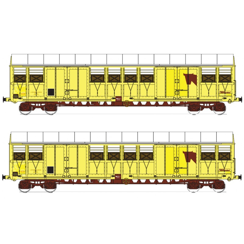 16020 SNCF gedeckte Güterwagen-Set 2-tlg Ep.4