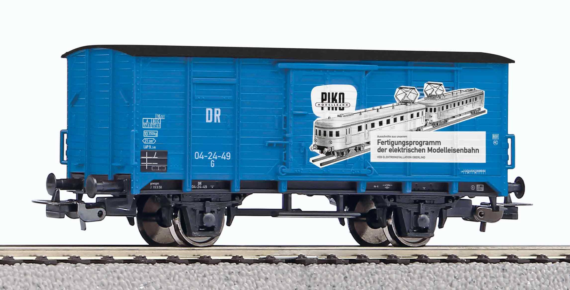 Piko 24502 DR ged. Güterwagen G02 "VEB PIKO" Ep.3