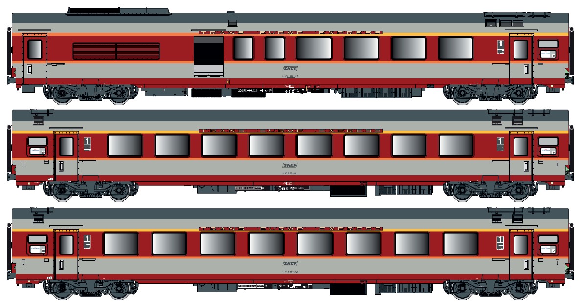 40800AC SNCF GC Personenwagen-Set 3-tlg. Ep.4 AC