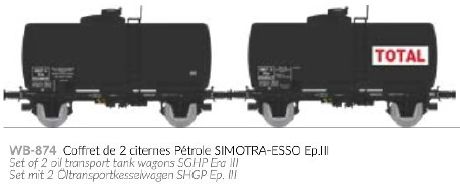 WB-874 SNCF SIMOTRA ESSO Kesselwagen-Set Ep.4