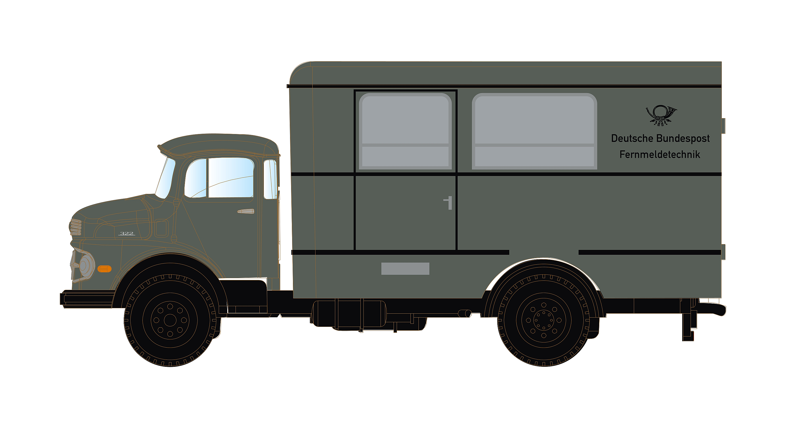 3468 MB L322 Werkstatt-Koffer DBP Fernmeldet