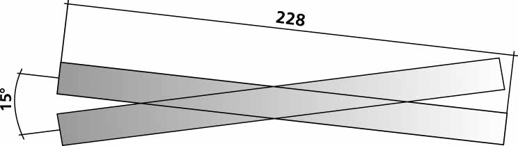 Tillig 85160 Kreuzung 15° , L = 228 mm