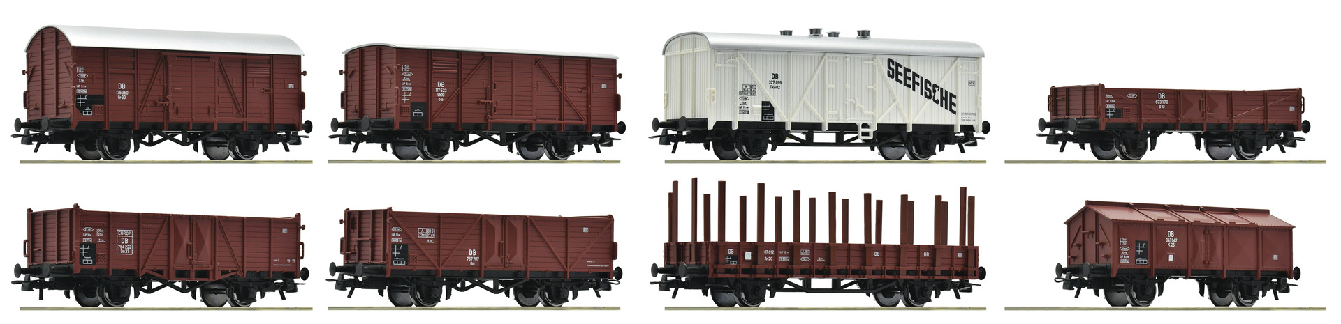 44002 DB Güterwagen Set 8-tlg Ep.3