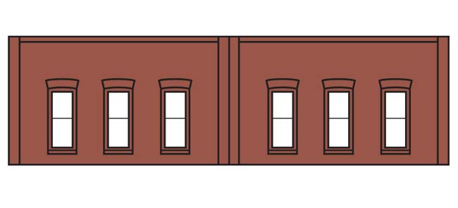 DPM60112 Single Story Window, 3 St.