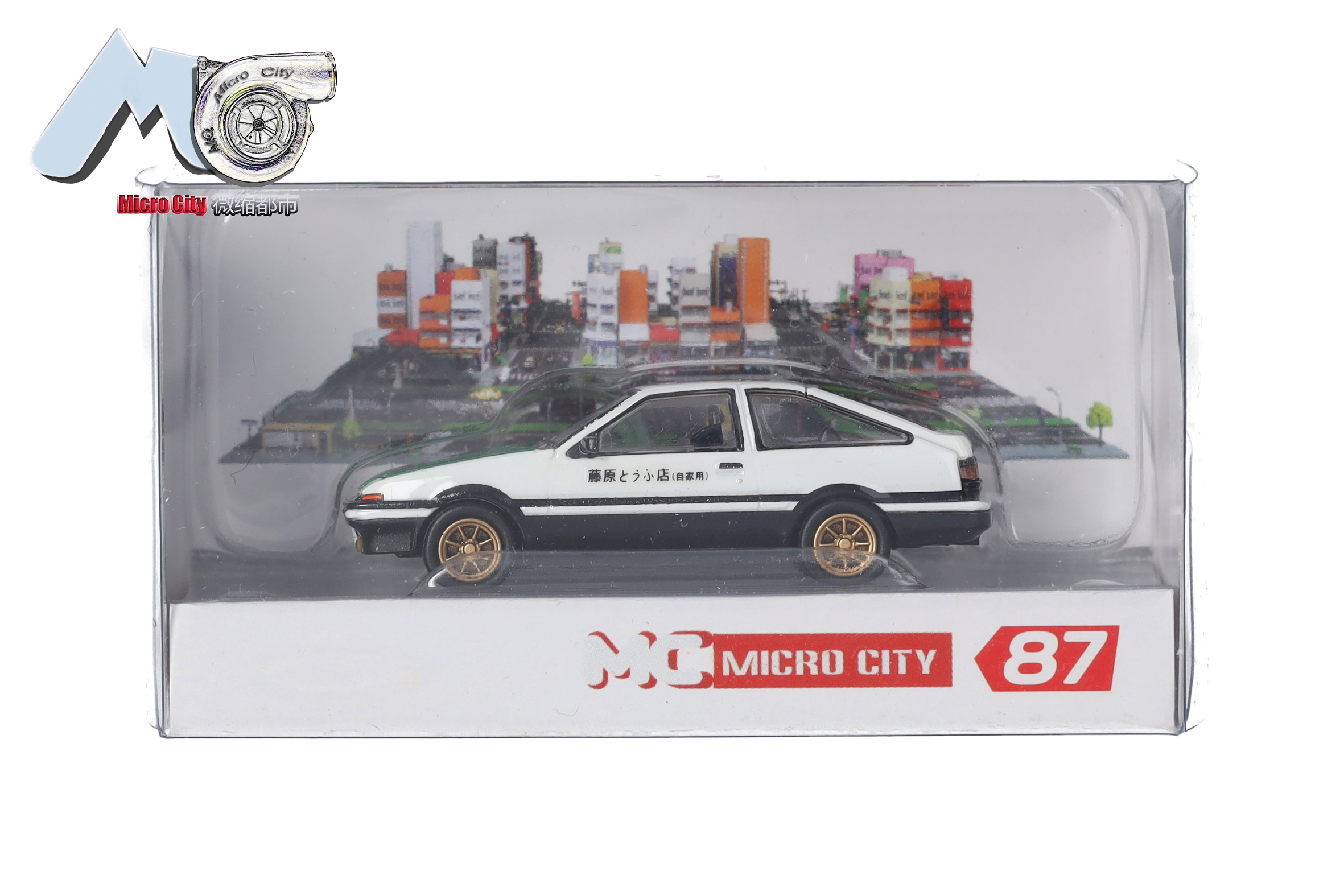 Herpa 87MC000002 MicroCity: Toyota Corolla AE86 weiß/grün