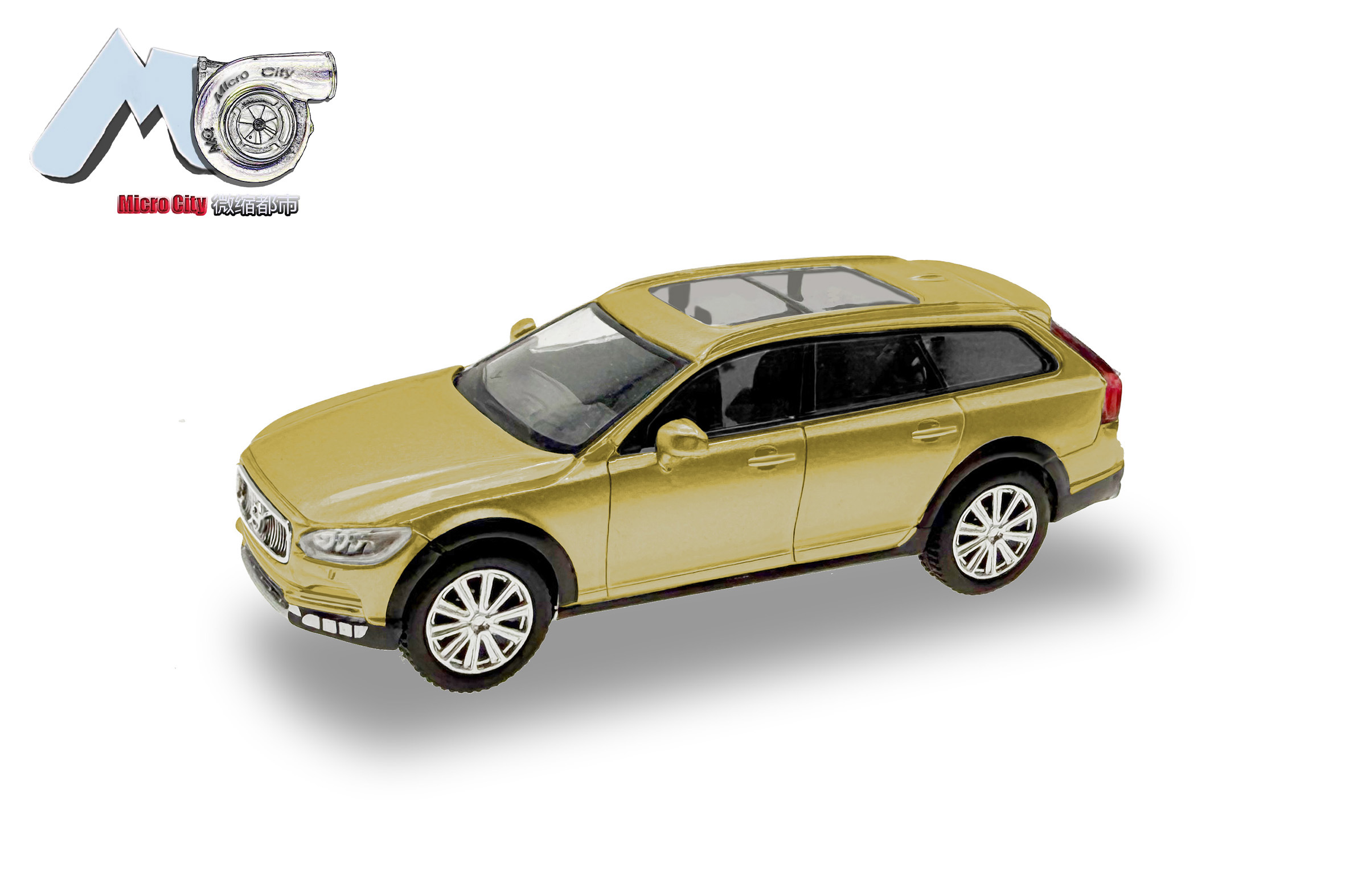 87MC000021 MicroCity: Volvo V90 gold (2017)