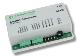 Uhlenbrock 63500 LocoNet-Servomodul mit LocoNet-Kabel