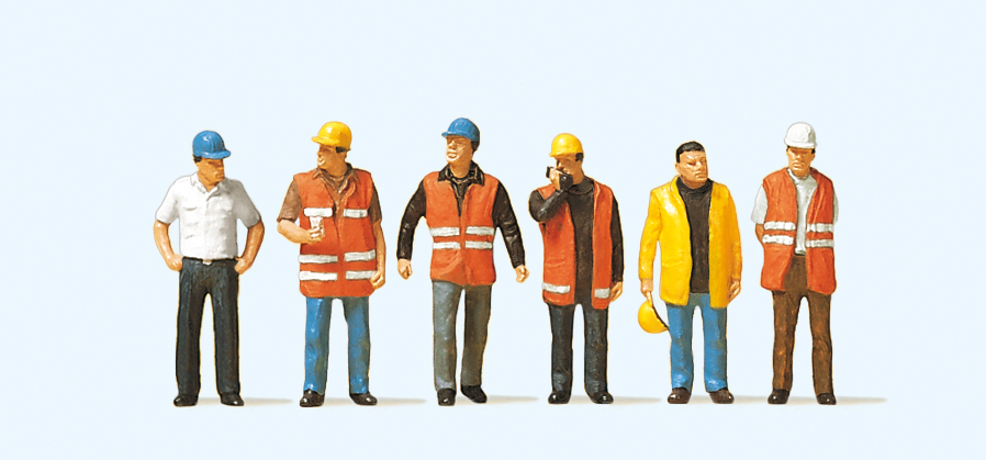 Preiser 10420 Arbeiter mit Warnweste