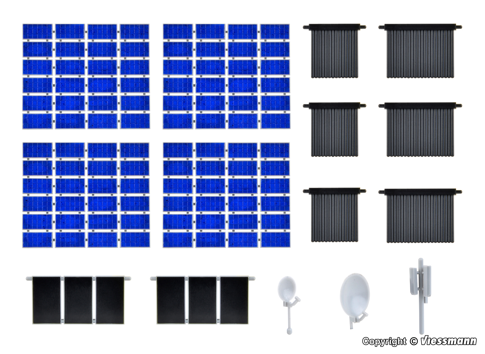 Kibri 38602 Deko-Set Solar, Röhren, Photovoltaik
