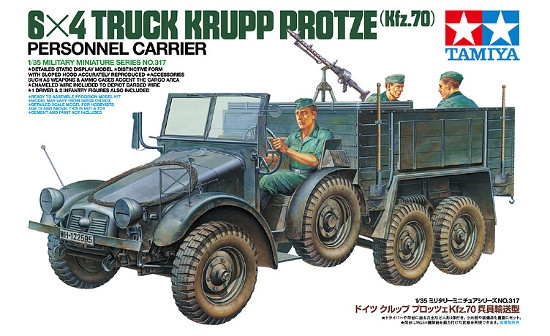 Tamiya 35317 Germ. 6x4 Truck Krupp Protze & Fig.
