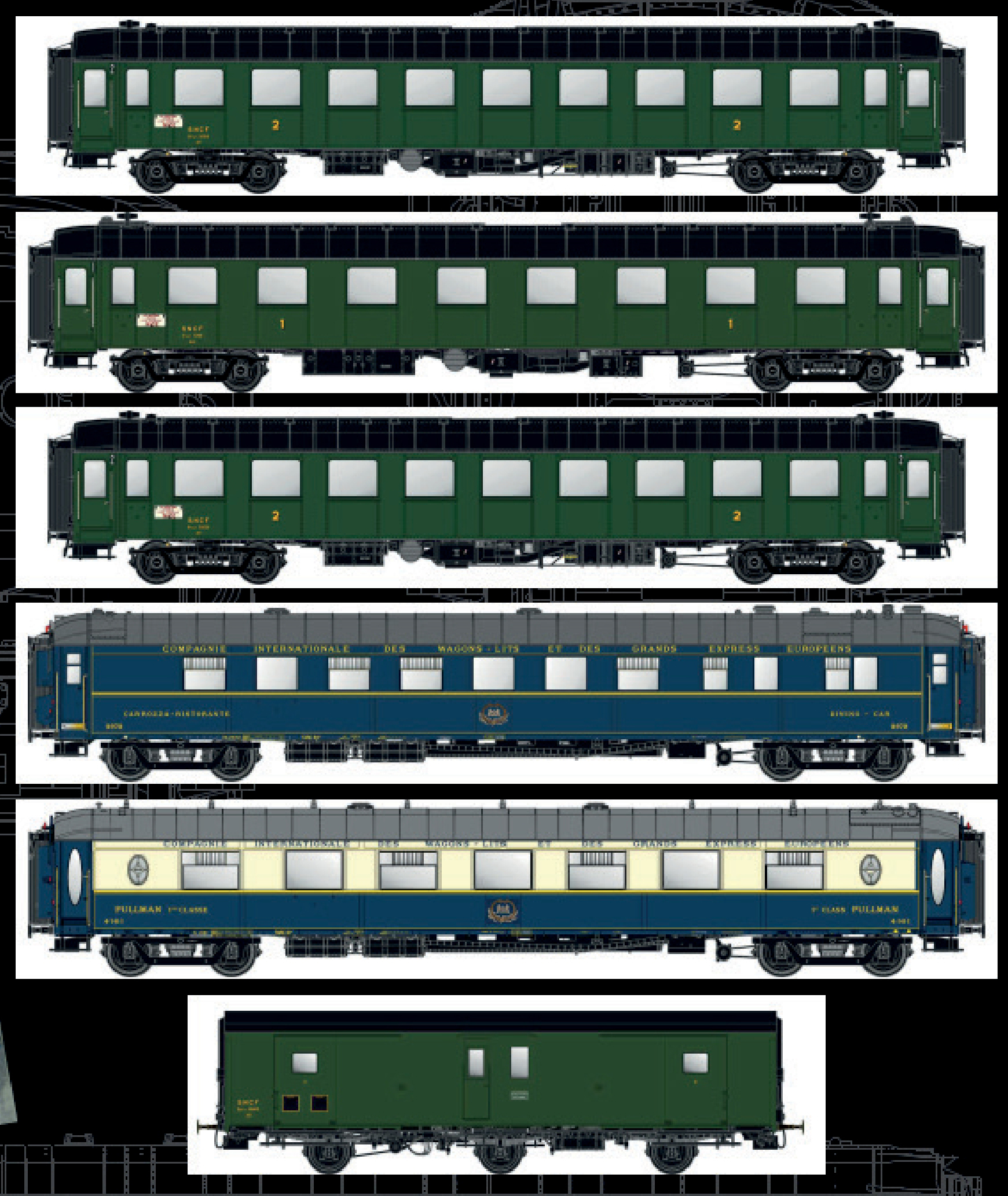 MW1002 SNCF Personenwagen-Set Mistral  Ep.3