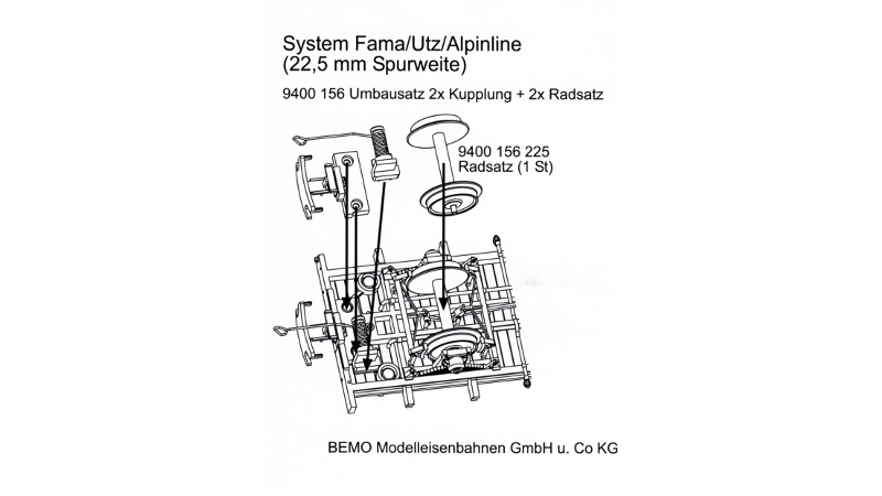 9400156 Umbausatz Kupplung und Radsatz