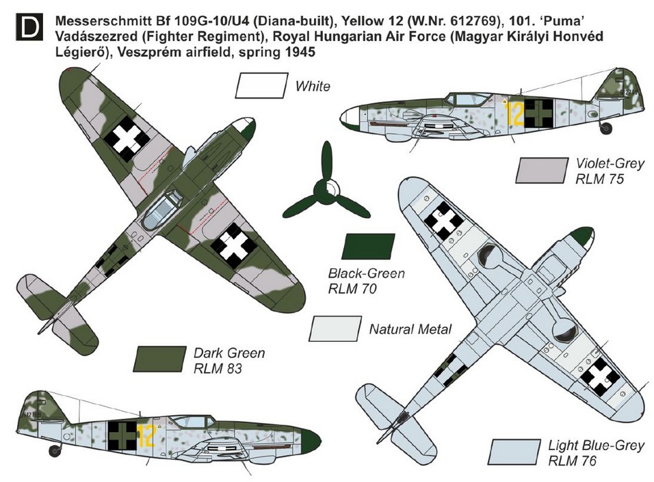 Mark 1 MKM144072N Bf 109G-10 'Late Gustav' (2in1)