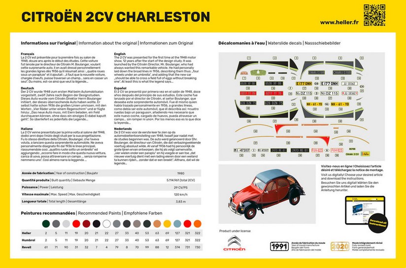 Heller 80766 Citroën 2CV Charleston