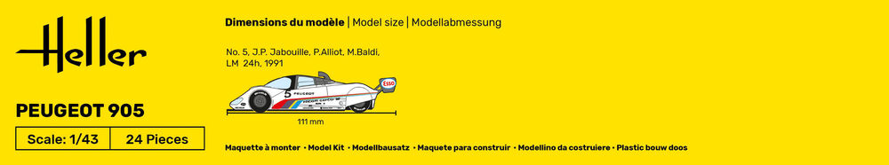 Heller 80110 Peugeot 905 #5 Esso