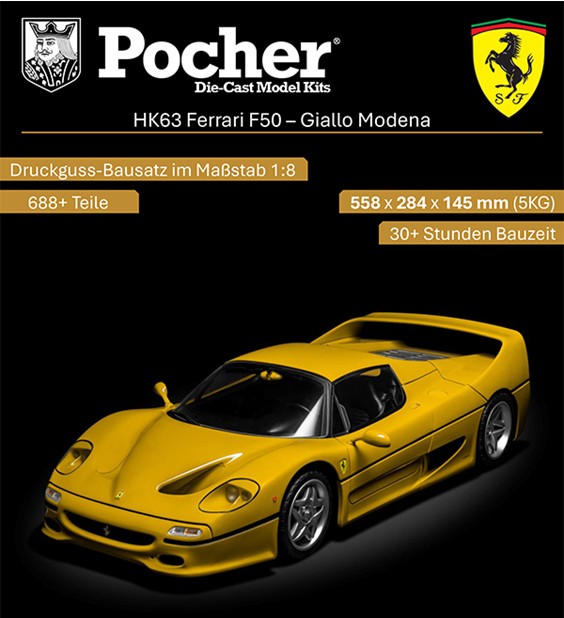HK63 POCHER Ferrari F50 - Giallo Modena