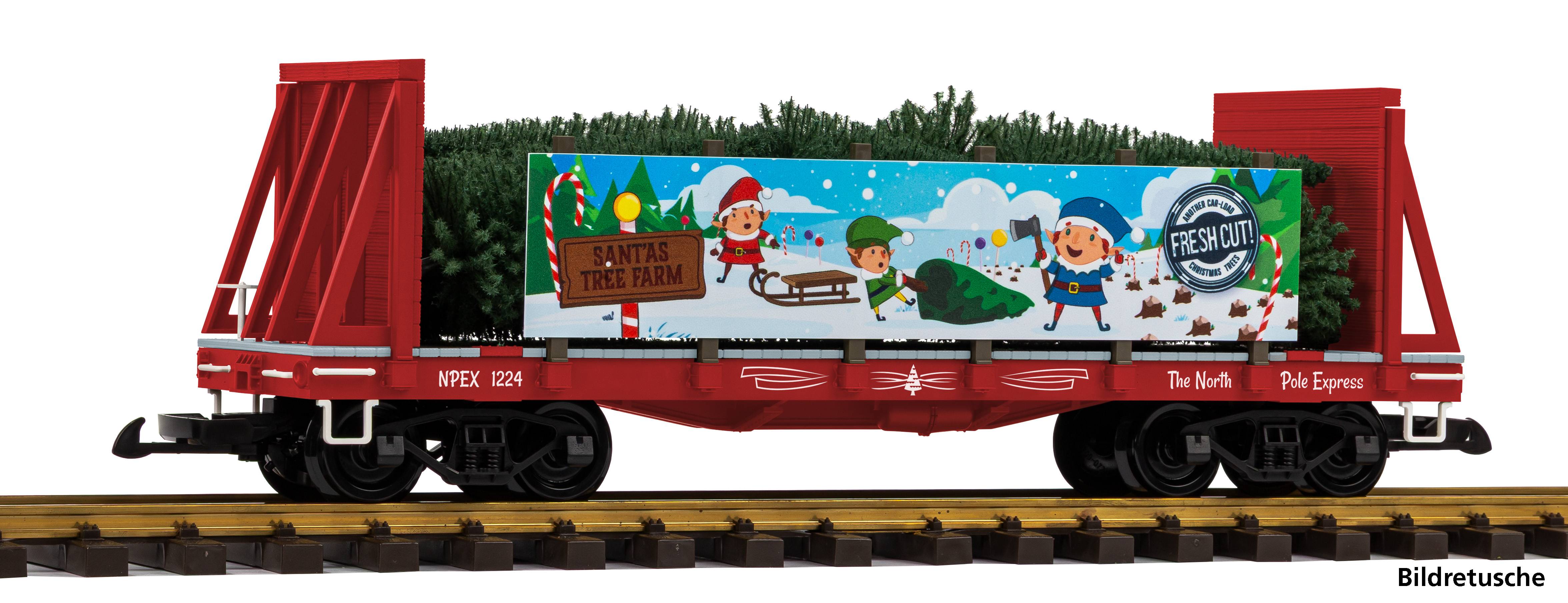 Piko 38980 Niederbordwagen Santa's Tree Farm