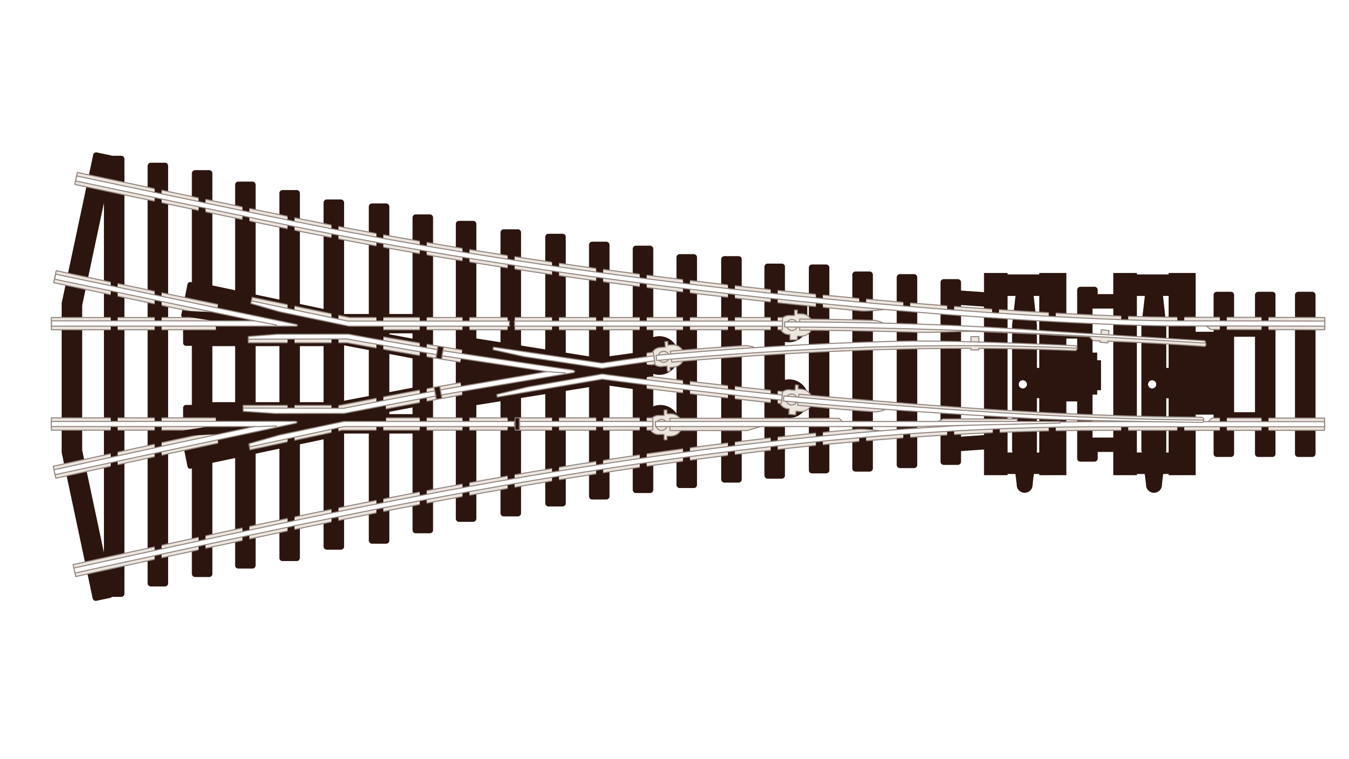 SLE99 Dreiwegweiche mittlerer Radius