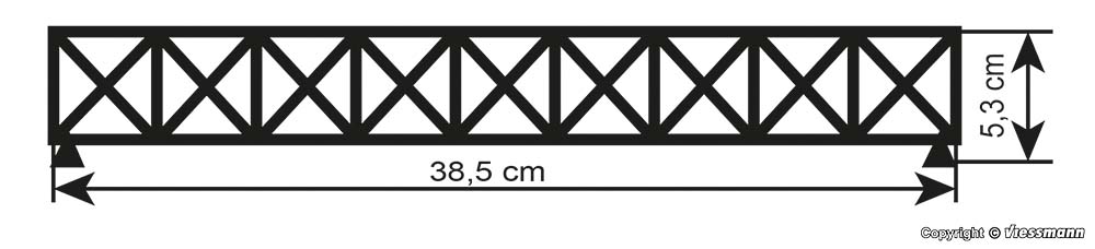 39702 Stahlbrücke Fachwerk, eingleisig