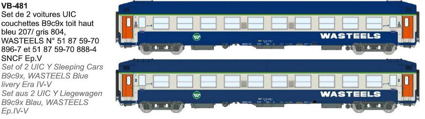 VB-481 Wasteels Schlafwagen-Set 2-tlg. Ep.4/5