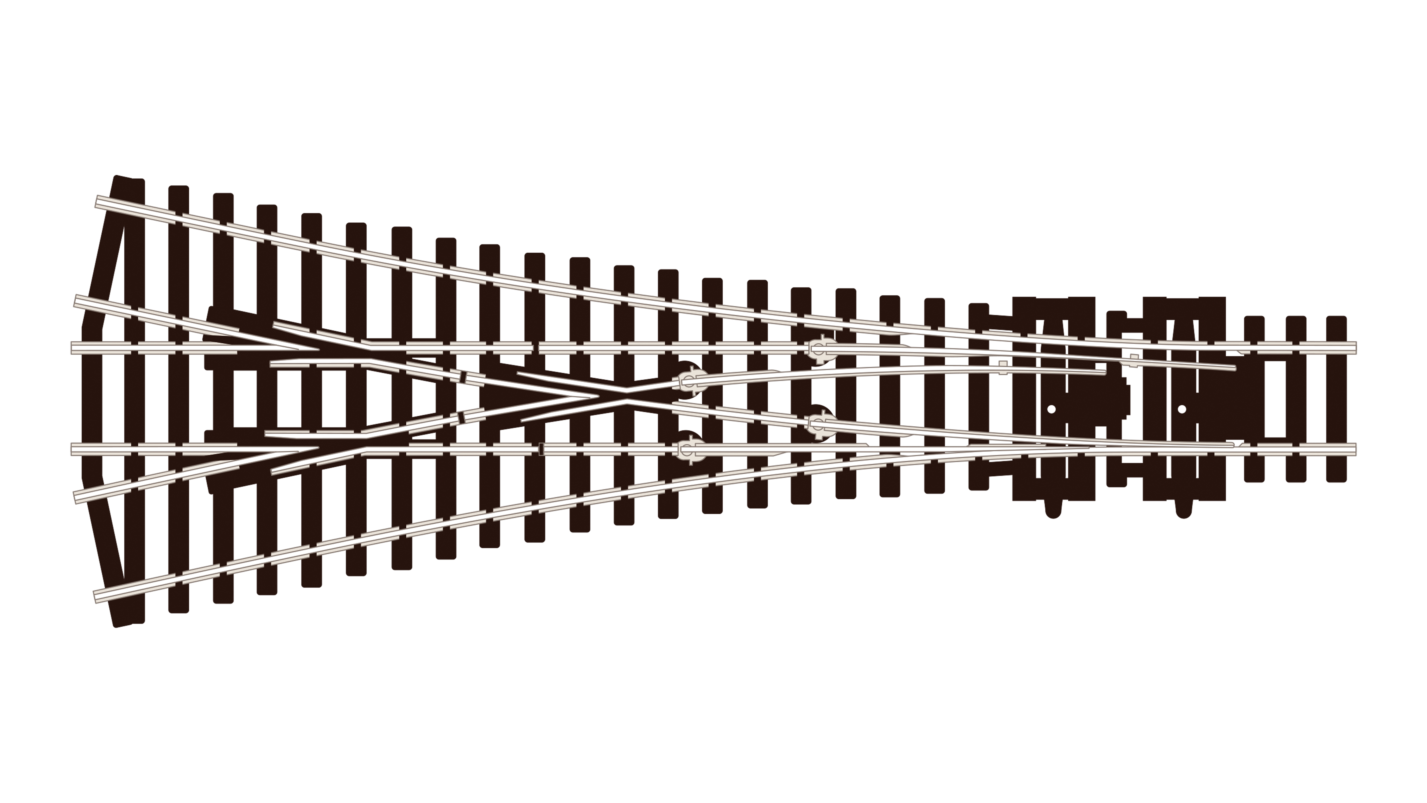 SL99 Dreiwegweiche mittlerer Radius